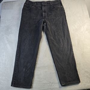 VTG Levis 550 Jeans Men FITS 40x32 Black MADE USA  Denim Relaxed Fit Grunge